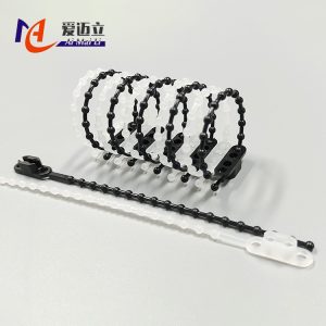 Four-hole bead cable tie can be adjusted using bead loop cable tie detachable flexible bead cable tie