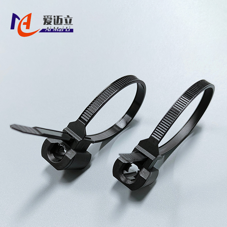 Bolt-type fixed buckle nylon cable tie stud cable tie multi-specification automotive cable tie stud cable tie