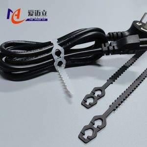 High temperature resistant fishbone cable ties, fire retardant combed wire hook and loop fishbone cable ties