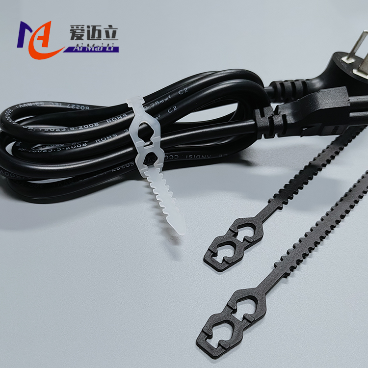 High temperature resistant fishbone cable ties, fire retardant combed wire hook and loop fishbone cable ties