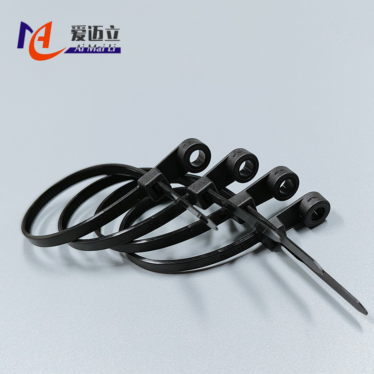 Manufacturers supply fixed head cable management locking seat clip cable tie nylon cable ties screw hole fixed head tie - Image 2