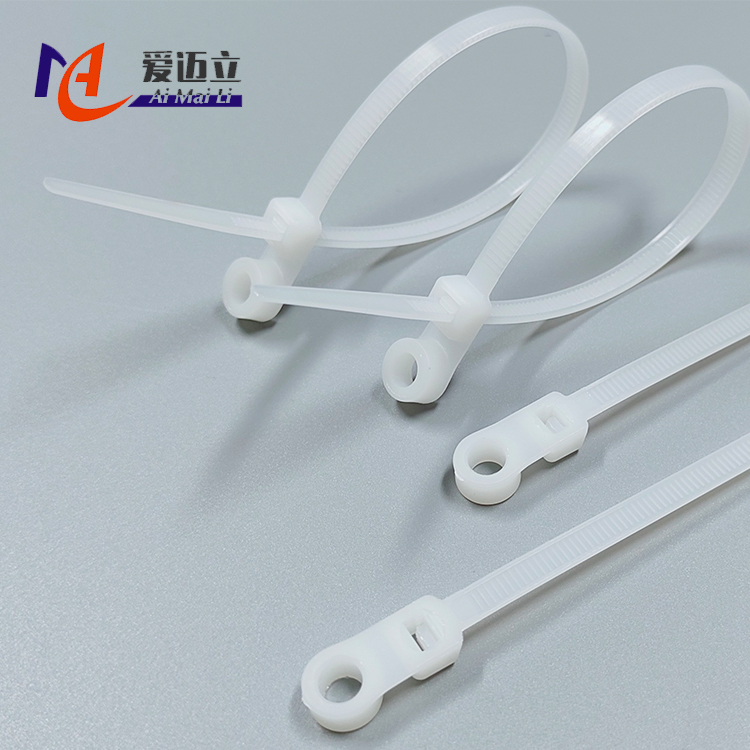 Manufacturers supply fixed head cable management locking seat clip cable tie nylon cable ties screw hole fixed head tie - Image 3