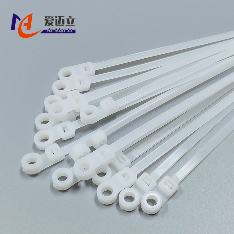 Manufacturers supply fixed head cable management locking seat clip cable tie nylon cable ties screw hole fixed head tie - Image 4